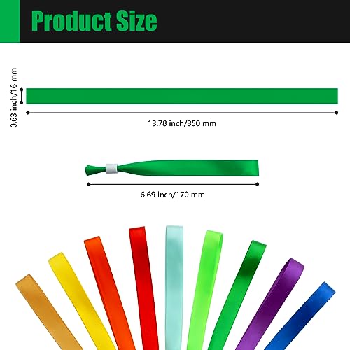 100 Pcs Cloth Wristbands,Disposable Wristbands for Parties(Multiple colors) by Green-Power America - Image 2
