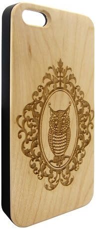 Genuine Maple Wood Organic Owl Frame Snap-On Cover Hard Case for iPhone 6 Plus by heywan