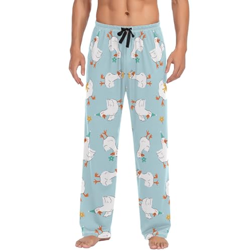 Pantalon de pyjama homme motif oie avec cordon taille S-XXL, le cadeau idéal pour lui