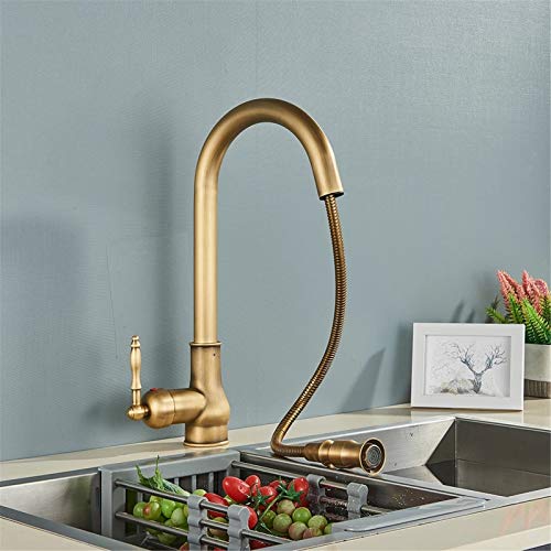 Robinet de cuisine en laiton antique style rétro mitigeur évier