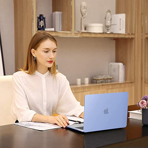 Image of MOSISO Compatible with MacBook Pro 13 inch Case M2 2025, 2024, 2023, 2022-2016 A2338 M1 A2251 A2289 A2159 A1989 A1708 A1706, Plastic Hard Shell&Keyboard Cover&Screen Film&Storage Bag, Serenity Blue