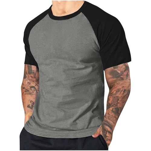 Summer-T-shirts-for-Men-2025-Color-Block-Crew-Neck-Blouses-Casual-Gym-Workout-Tee-Tops-Loose-Comfy-Sports-Clothes