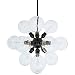 Rivet Satellite 15-Bulb Chandelier, 44.75"H, with Bulbs, Black