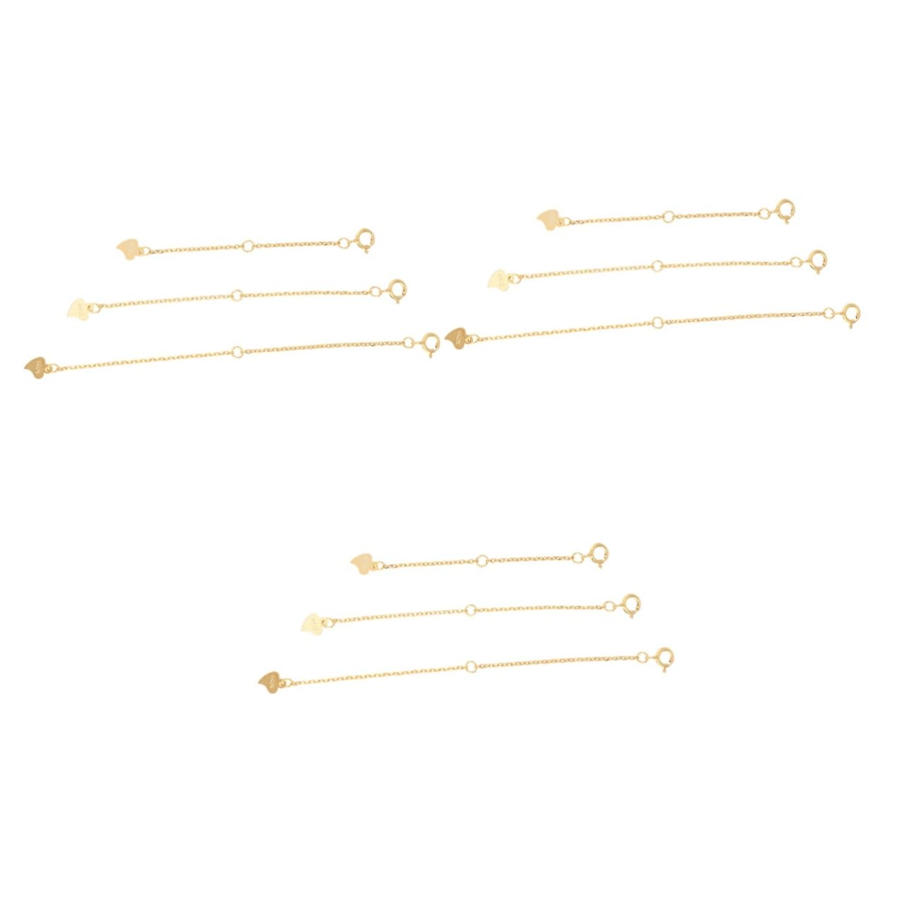 STOBOK 9 Stk Armband Halskette Extender Schwanzkette verlängerungskette verlängerung für armband Charm-Armbänder DIY verstellbare Kette eine Halskette Schmuck Armbandverlängerungen Charme