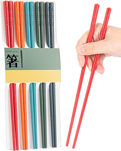 Comparison: Best Dishwasher Safe Chopsticks 3 LIANGKEN 5 Pairs Dishwasher Safe Fiberglass Chopsticks Set,9.5 Inch Reusable Japanese Chinese Chopsticks , Non-Slip, Easy to Use (colorful ) (9.5 inch, colorful)