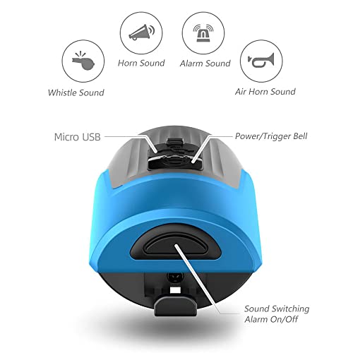 Buzina Elétrica,KKcare bicicleta campainha 125db alto anti-roubo buzina elétrica portátil alarme de