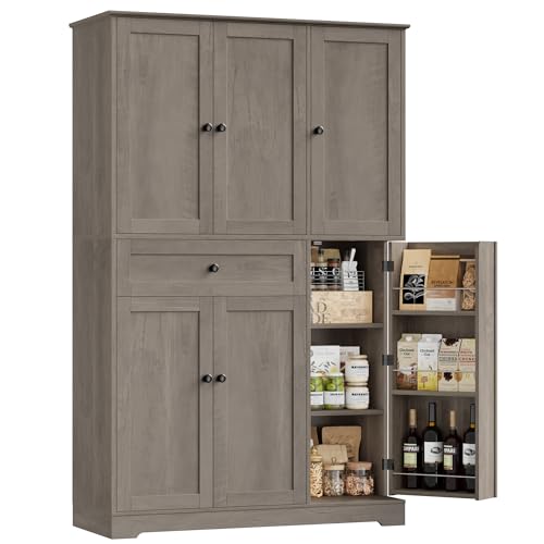 HOSTACK 68" Tall Kitchen Pantry Storage Cabinet, Modern Kitchen Hutch