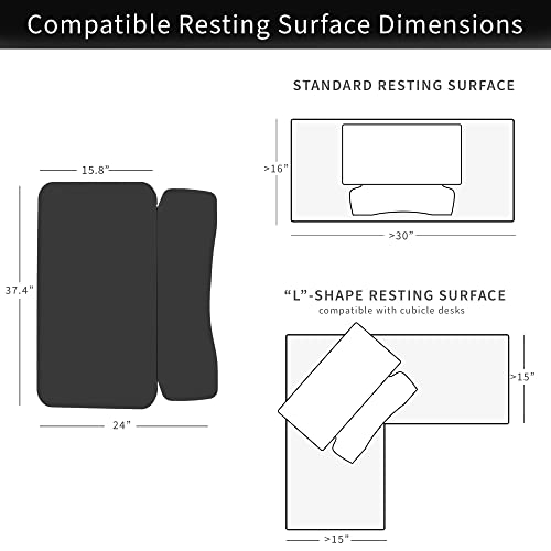 Vivo 37 Inch Desk Converter, K Series, Height Adjustable Sit To Stand Riser, Dual Monitor And Laptop Workstation With Wide Keyboard Tray, Black, Desk-V037Kb #TOP5