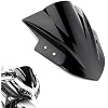 Amazicha Windscreen Windshield fit for Kawasaki Ninja 300 EX300R EX300 2013 2014 2015 2016 2017 (Black) Double Bubble Wind Deflector Screen