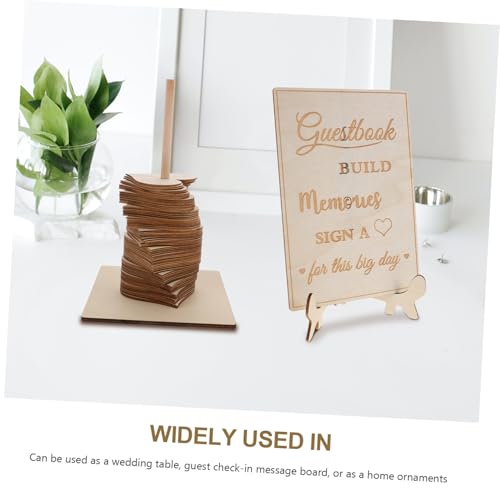 Caja de boda de madera beige CRAFTHROU para organizar sobres 4