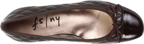 French Sole FS/NY Women's Deluxe Pump, Brown Patent/Brown Calf, 8.5 M US | Image 4