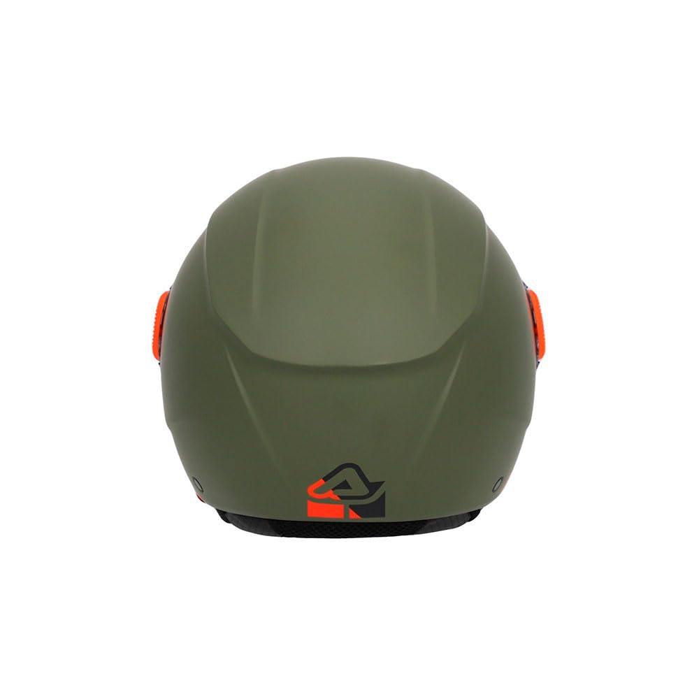 Acerbis Casco Jet Brezza con visera y homologación ECE 22.06 (verde militar opaco – Talla L)