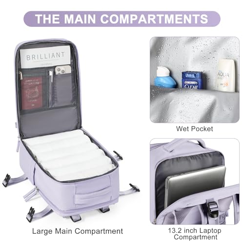Image of coofay Travel Backpack Carry on Flight Approved Mochila De Viaje Personal Item Travel Bag Large Backpack for Travel Backpacks for Men Women Carry on Backpack for Airplanes 18x14x8 Inches Travel Bag