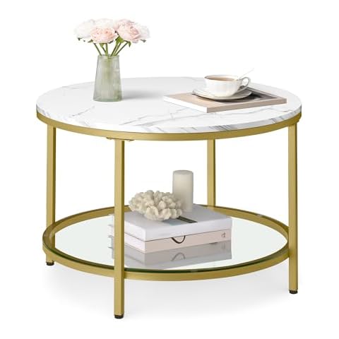 VASAGLE Round Coffee Table ULCT072W59 Cover