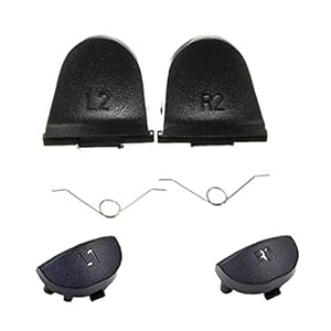 PS4 Controller Vervanging Onderdelen L1 L2 R1 R2 Knop 2 Veren Zwart PS4 Controller Vervanging Accessoires 6 STKS…