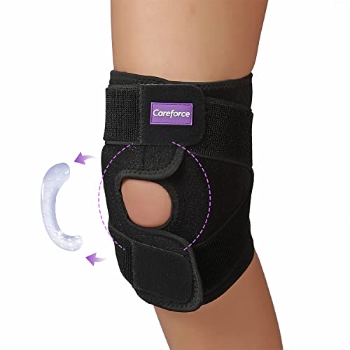 Image of Careforce - The Force Behind Your Health Knee Brace with Extra Long Strap & Silicone Pad for Meniscus Tear Pain Relief Adjustable Knee Support for Men-Tendon,Patella Support for Women-Knee - Black