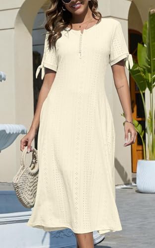Robe d'été avec poches fluide et légère pour un style chic