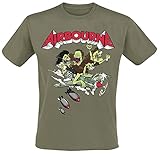  Airbourne Nitro Homme T-Shirt Manches Courtes Olive M, 100% Coton, Regular/Coupe Standard