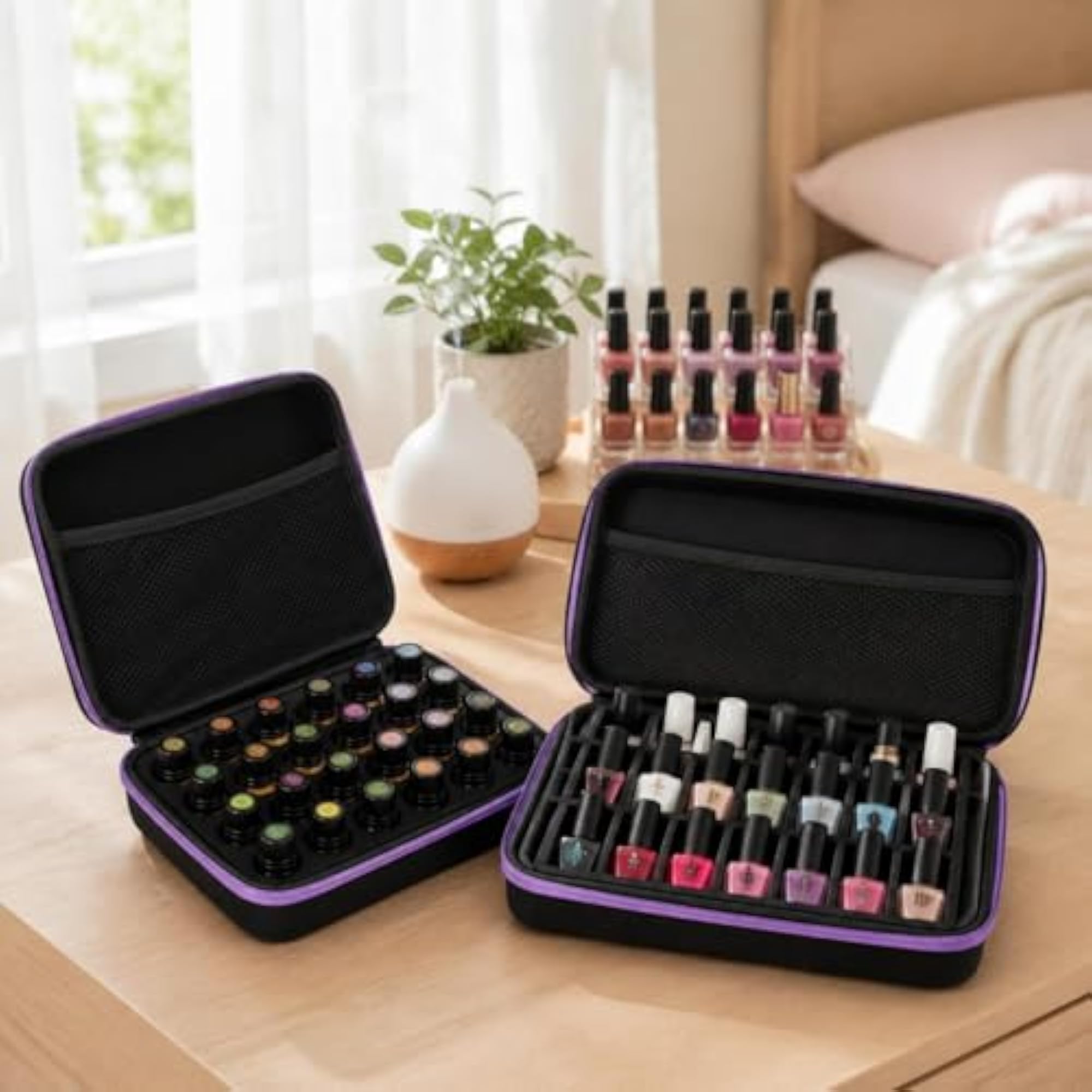 30 Bottle Essential Oil Storage Case, Black