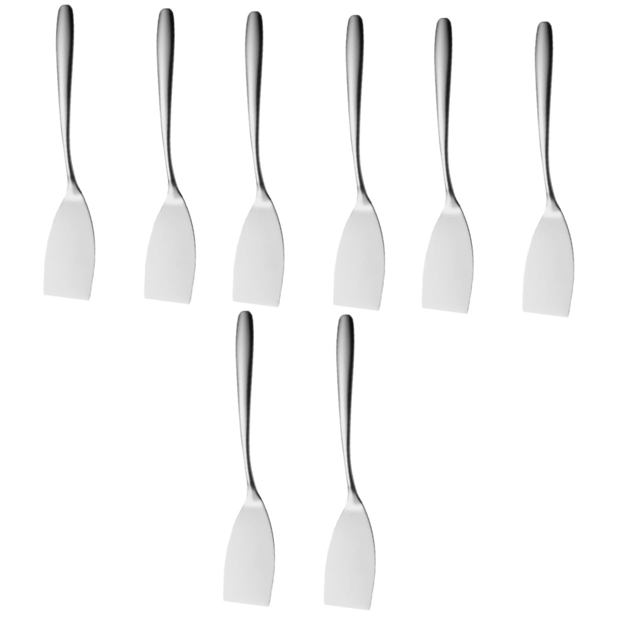 Milisten 2 Set Spatole Inossidabile per Frittura Strumenti Multifunzionali per Bistecch E Facile per Piccole 2 Pezzi*2
