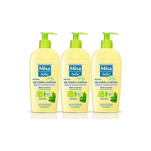 Amazon Com Mixa Mixa Baby Gel Body And Hair Bio Lot 3 X 250 Ml Pack Of 2 Baby