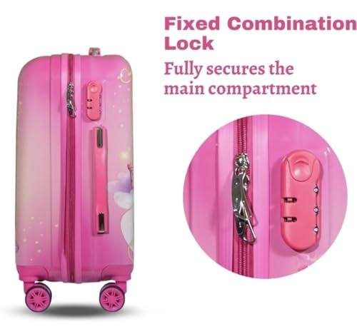 Image of ADSON PC Kids Trolley 360 Rotating Luggage 360 Wheels Non-Breakable Exclusive Edition 20 Inch Kids Hardsided Suitcase with 4 Wheels, 360 Wheel Travel Trolley Bag