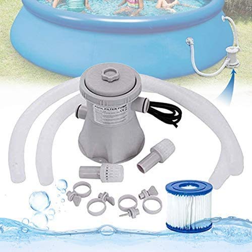 Clear Cartridge Filter Pump for Above Ground Pools, Filter Set Above Ground for Swimming Pool Circulation Filter Pump, Pool Filter Fit Electric Swimming Pool Filter Pump for Above Ground Pools White