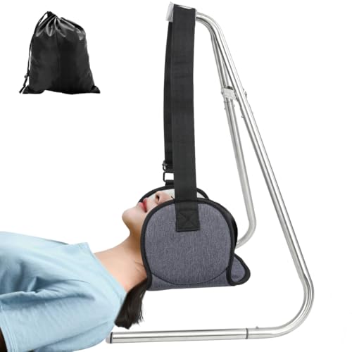 Toogel Hamac de Tête avec Support Amovible pour Relaxer Cou et Épaules, Traction Cervicale pour Soulagement du Fatigue de Nuque, Correction de Posture avec Sac de Voyage
