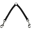 Guardian Gear Nylon 2-Way Small Dog Coupler with Nickel-Plated Swivel Clip, 4″, Black
