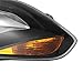 HECASA Right Headlight Compatible with 2012-2014 Ford Focus 4-Door Sedan Hatchback Replacement for FO2503299 Headlamp Front Light Lamp Clear Lens Black Housing - Passenger Side
