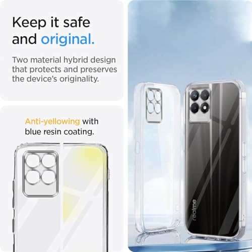 Image of Jkobi Back Cover for Realme 8i (Silicone Clear Shockproof Case with Camera Protection | Soft and Flexible | Transparent)