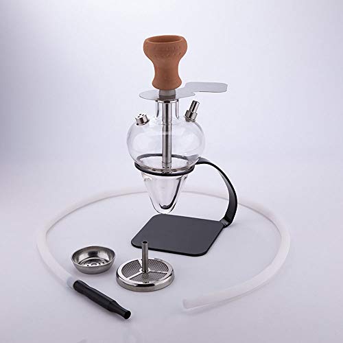 WJMT Deutsche Style Shiftah Set Glasvase Complete Set Hookah Shisha mit Silikon-Hukahnschüssel Seidenhakenschlauch
