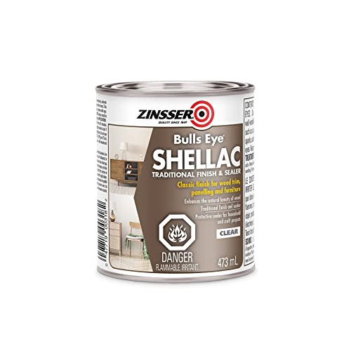Zinsser Bulls Eye Shellac Traditional Finish & Sealer in Clear, 473 mL