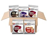 Tassimo Variety Box Costa, Kenco, Cadbury & L'OR Coffee Pods (Pack of 5, Total 56 Coffee Capsules)