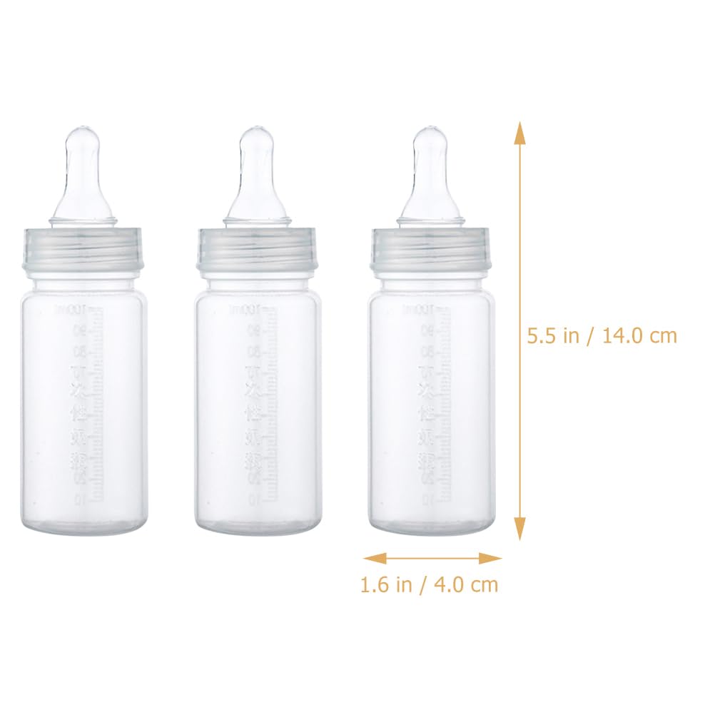 ifundom Babyflaschen Set 100ml mit Skala, BPA-freie Kunststoff Milchflasche für Neugeborene, Transparent, 12 Stück