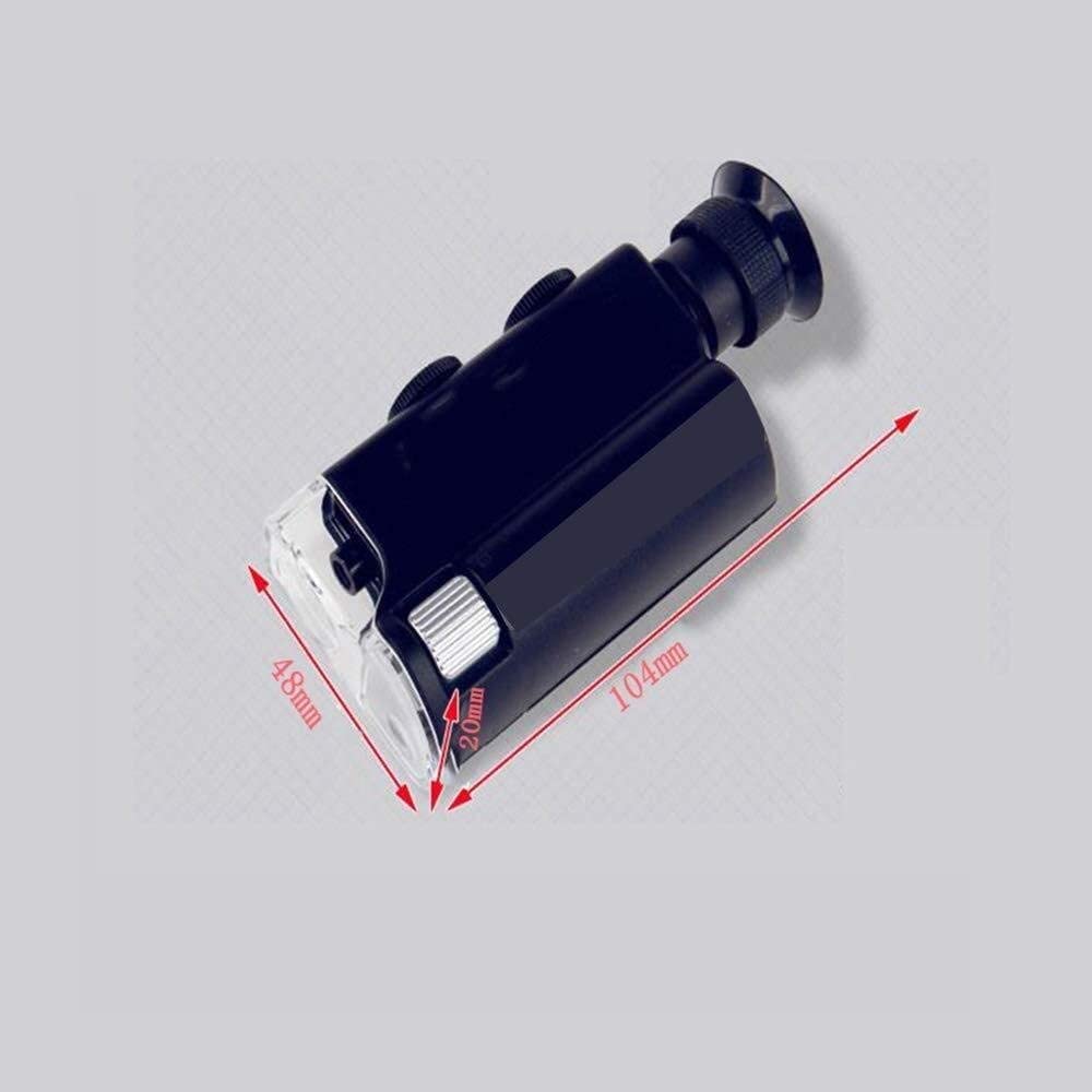 Lupa de Pantalla Lupa de Mano con luz LED, 200-240 Veces el microscopio, con luz púrpura, para inspección in situ, valoración de Joyas, impresión de fabricación