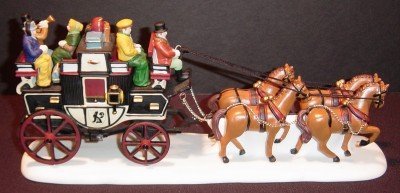 Vehículo de juguete Holiday Coach carruaje en miniatura para maquetas de Navidad