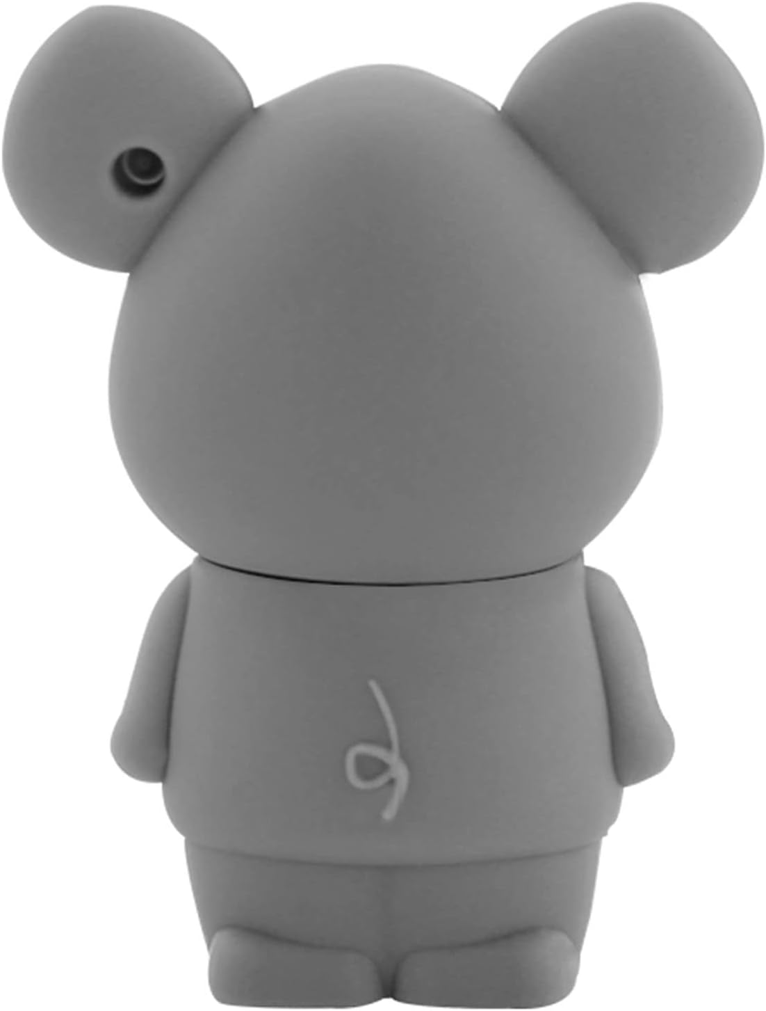 CHUYI Cute Zodiac Series Mouse Shape 128GB USB 2.0 Flash Drive Soft PVC Pen Drive Novelty Rat Memory Stick Data Storage Cool Thumb Drive Funny U Disk Gift (Grey)