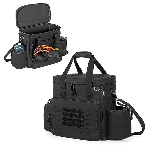 Samdew Portable Propane Heater Carrying Case Compatible With Mr. Heater MH9BX - Water-Resistant Bottom, Tactical Bag With Multiple Pockets for Accessories