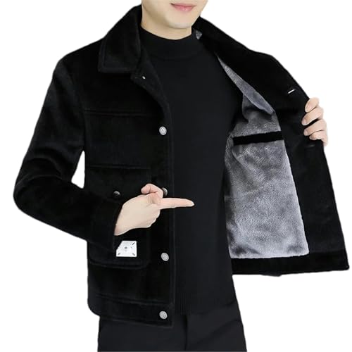 Veste en laine d'hiver pour homme coupe trench décontracté BK001 taille S en coloris uni chaud