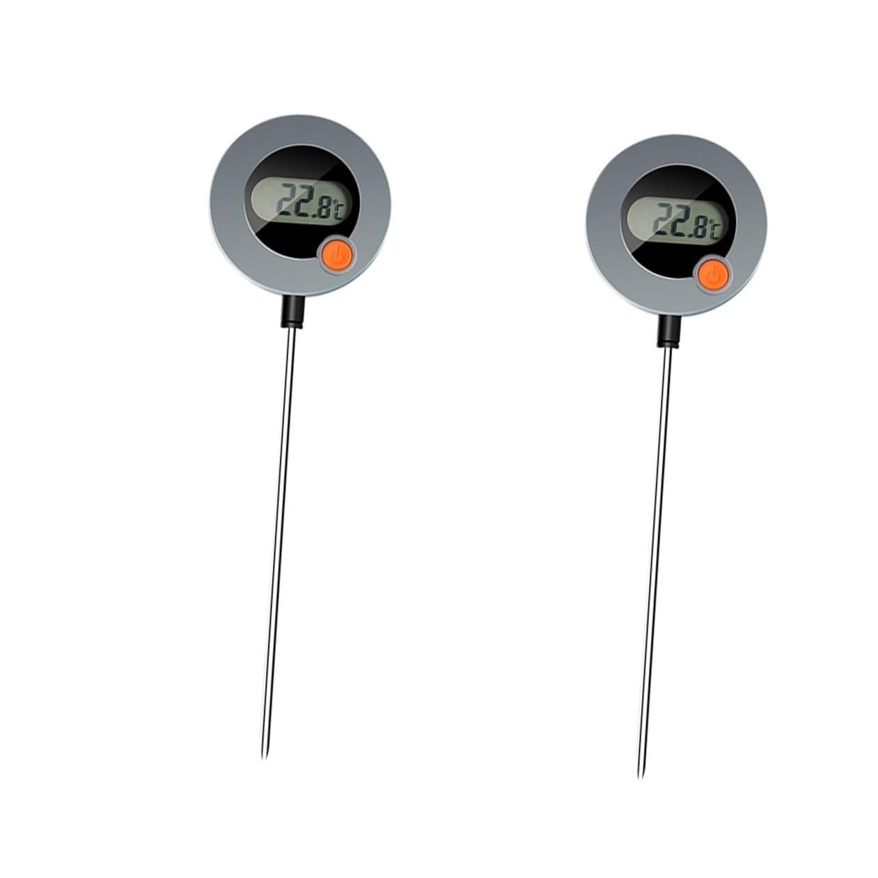 BESTonZON 2 Uds Freidora Líquida De Alimentos Para Aceite Café Dulces Comprobador De Temperatura De Alimentos Agua Digital Barbacoa Horno Con Sonda Digital