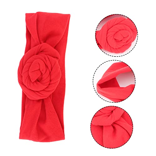 Milisten Red Bowknot Headband for Soft Cotton Hair Hoop with Knot Elastic Hair Accessories for Parties Birthdays Daily Wear Photo Props4