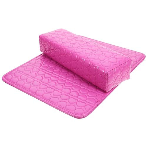 DECOMELODY 1 セット ネイルアートハンドピロー アームレスト オフィスチェアのアームパッド ジェルネイルUVライト マット 人工 ネイルサロン用品 ネイルハンドクッション PUレザー Rosy