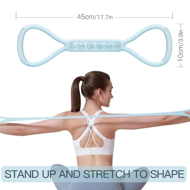 2025 Upgraded Figure 8 Resistance Band for Physical Therapy, Shoulder Back Arm Exercise Bands, 3 Resistance Levels for 15 25 35lb for Kids Adult Elderly