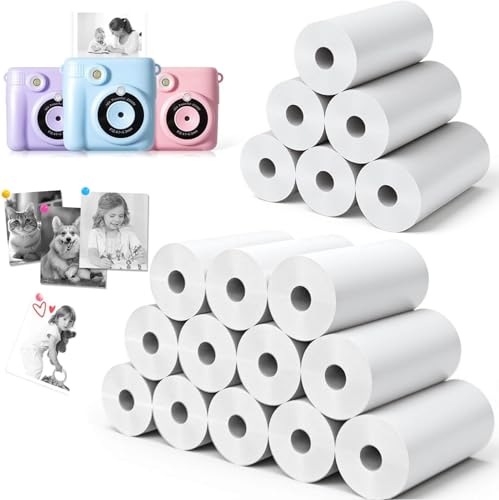 18 rouleaux papier pour caméra enfant compatible plus modèles