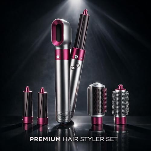 Image of Drumstone (NEW WITH 17 YEARS LIMITED WARRANTY) 5 IN 1 Hair Dryer Brush, Multifunctional Hot Air Styler Hair Tools Detachable Brush Head for Straightening Curling Drying Combing CHK 11