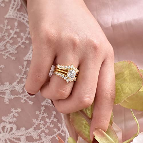 Wuziwen Vintage Wedding Ring Guard Enhancers Engagement Rings for Women Sterling Silver Size 5-124