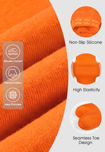 Image of Azue Women Non Slip Thigh High Socks Knee High Boot Stocking Leg Warmers | Soft cotton comfort,Non-slip silicone stay-up fit,Elastic stretch,Vibrant colors for daily wear,Halloween,or cosplay