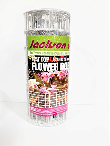 Jackson Wire JAC-13-01-53-31 Flower Border Fence as Decoration Supports and Protection Guards, Electric Furnace Steel with White Vinyl Coated, 14