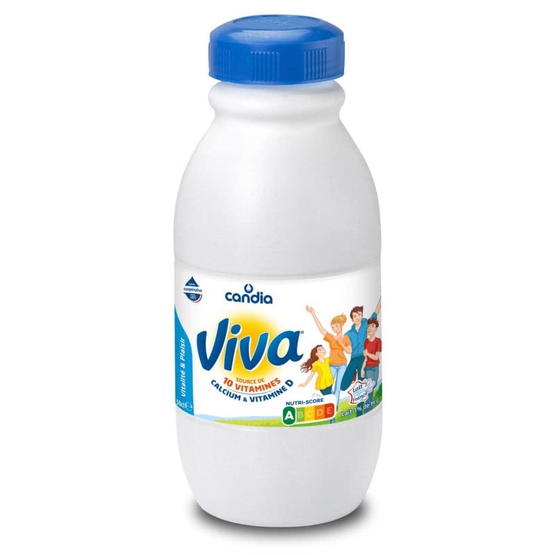 VIVA | Viva Lait Demi Écrémé Bouteille 50Cl | Lot De (5) | livraison offerte
